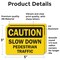 Signmission Slow Down Pedestrian Traffic Caution Sign, Vinyl Decal, 5in W x 3.5in L, 2PK OS-2PACK-CS-D-35-L-19232 - alternate 6
